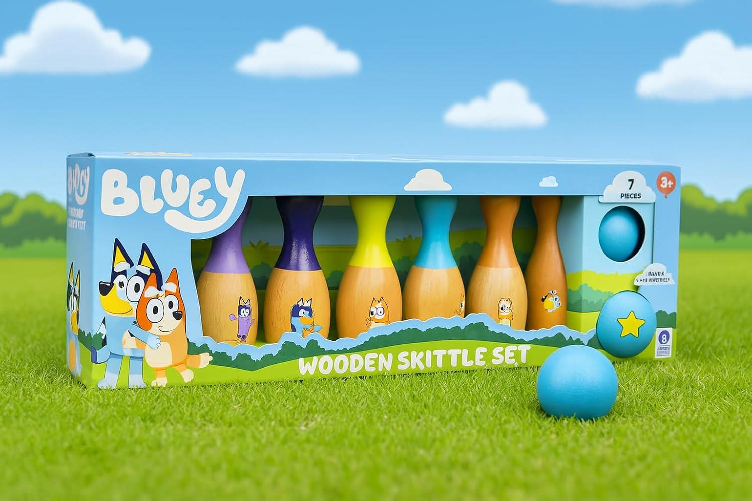 Bluey Wooden Skittles