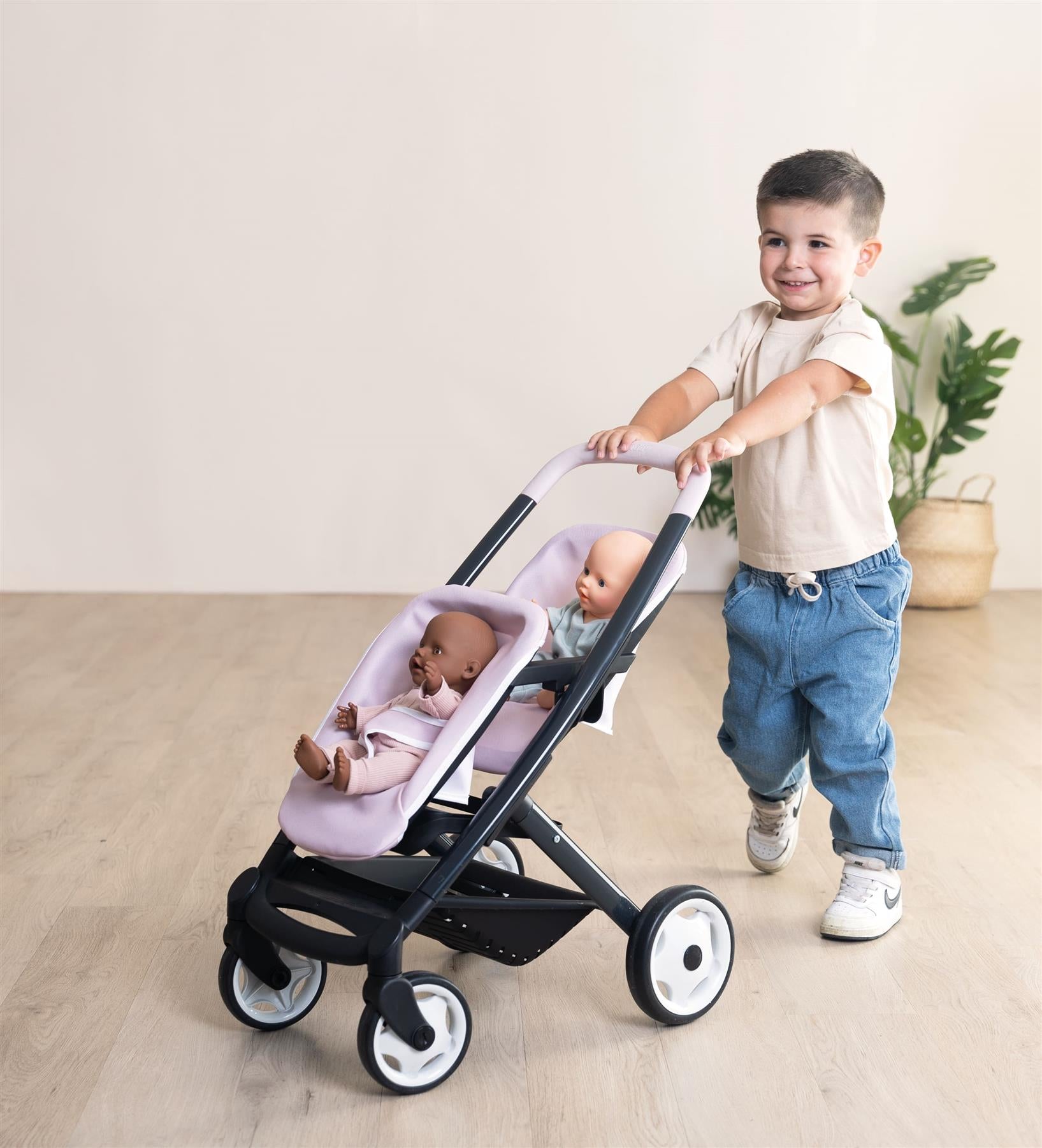 Smoby Maxi-Cosi Twin Pushchair Blush Pink