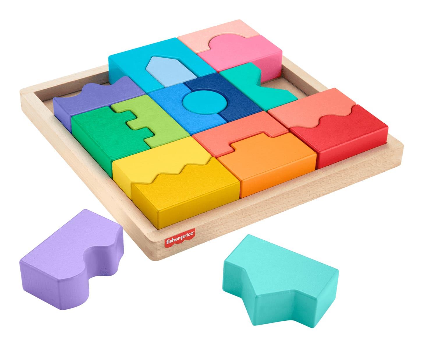 Fisher-Price Wooden Interlocking Blocks