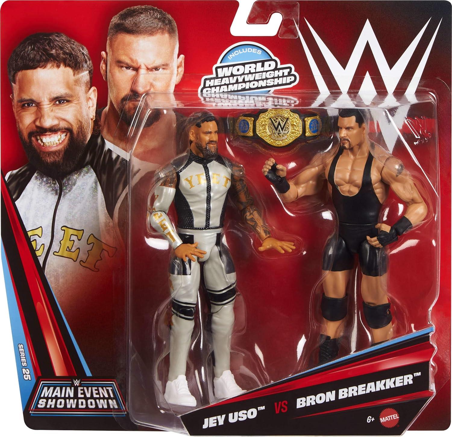 WWE Main Event Showdown 6 Inch Action Figures - Bron Breakker vs Jey Uso