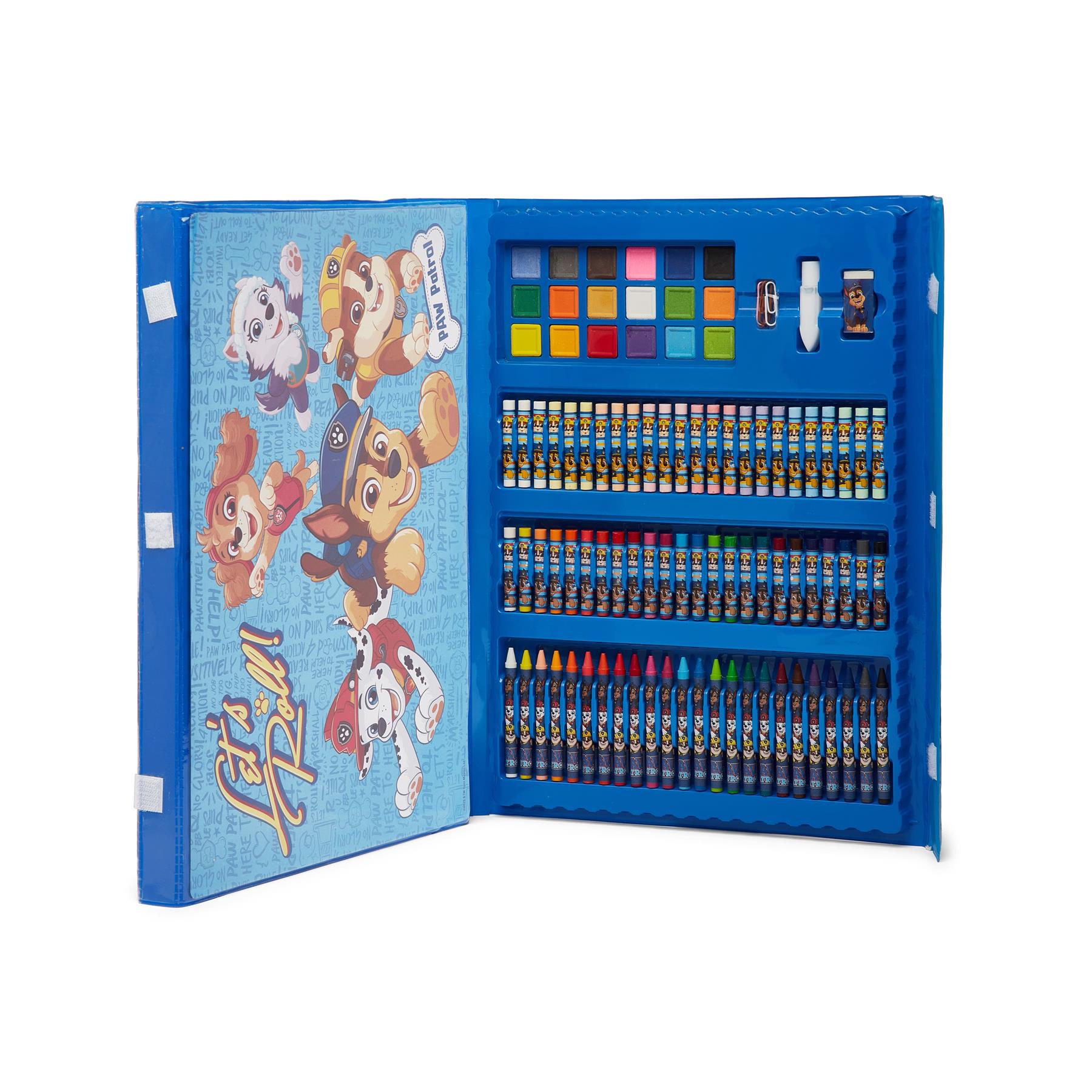 PAW Patrol 162 Piece Childrens Easel Set with Whiteboard, Chalkboard & Accessories