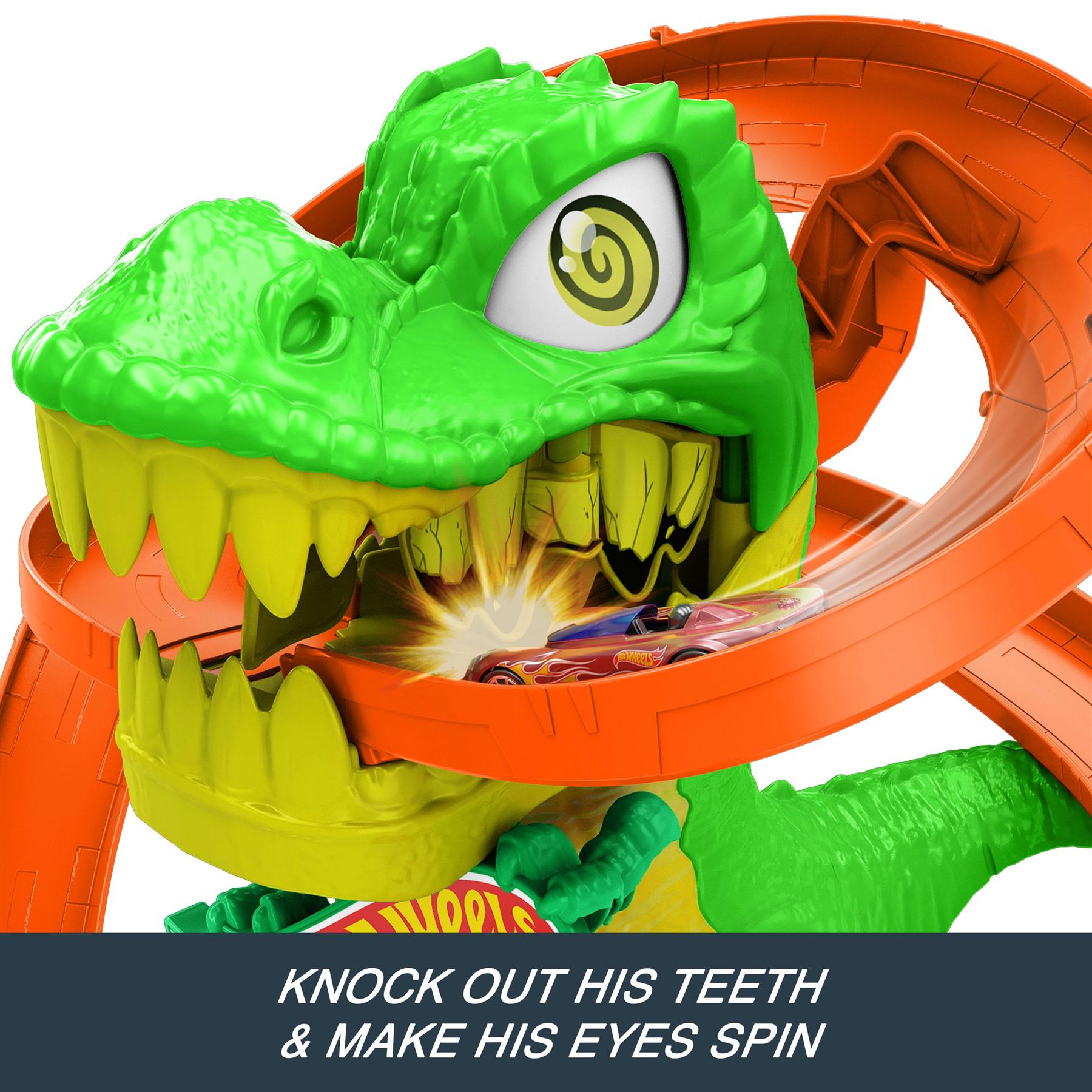 Hot Wheels T-Rex Blaze Battle Race Track