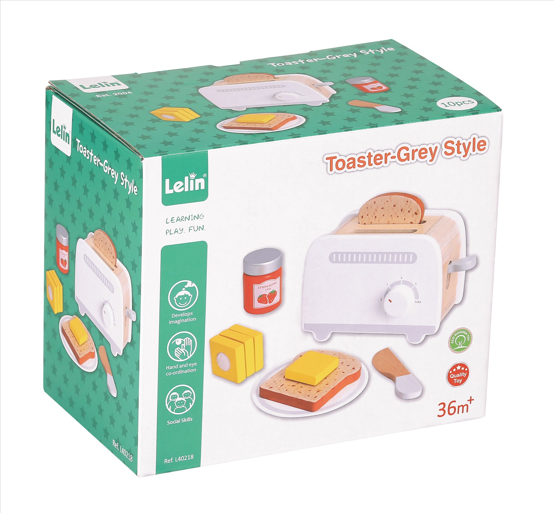 Lelin Wooden Toaster - Grey Style