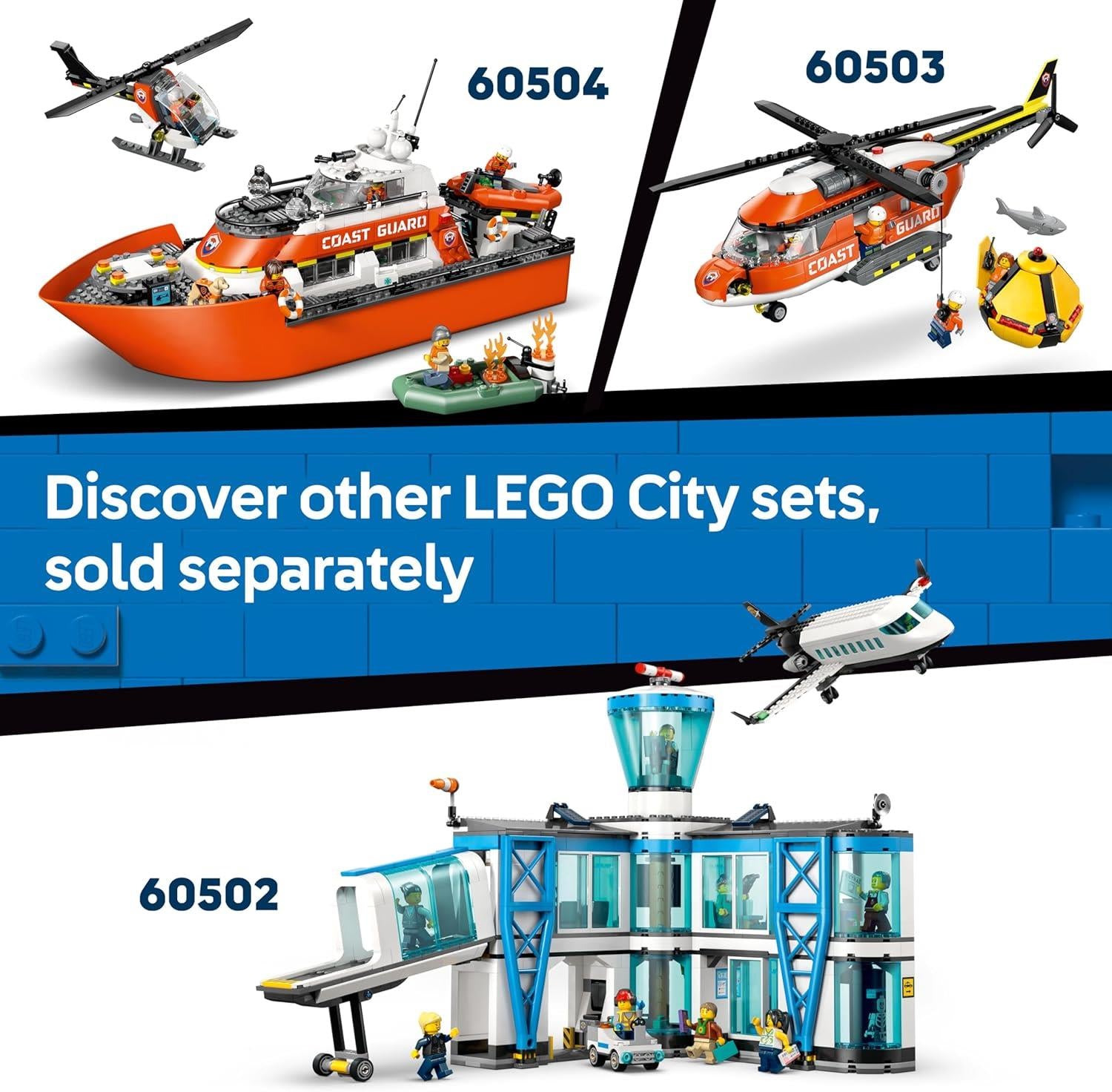 LEGO City Airplane Service Truck & Hovercraft Remix 60505
