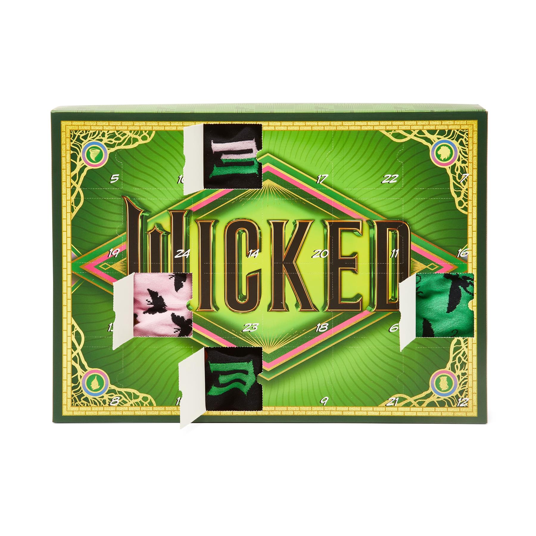 Wicked for Good 24-Day Sock Advent Calendar - 12 pairs