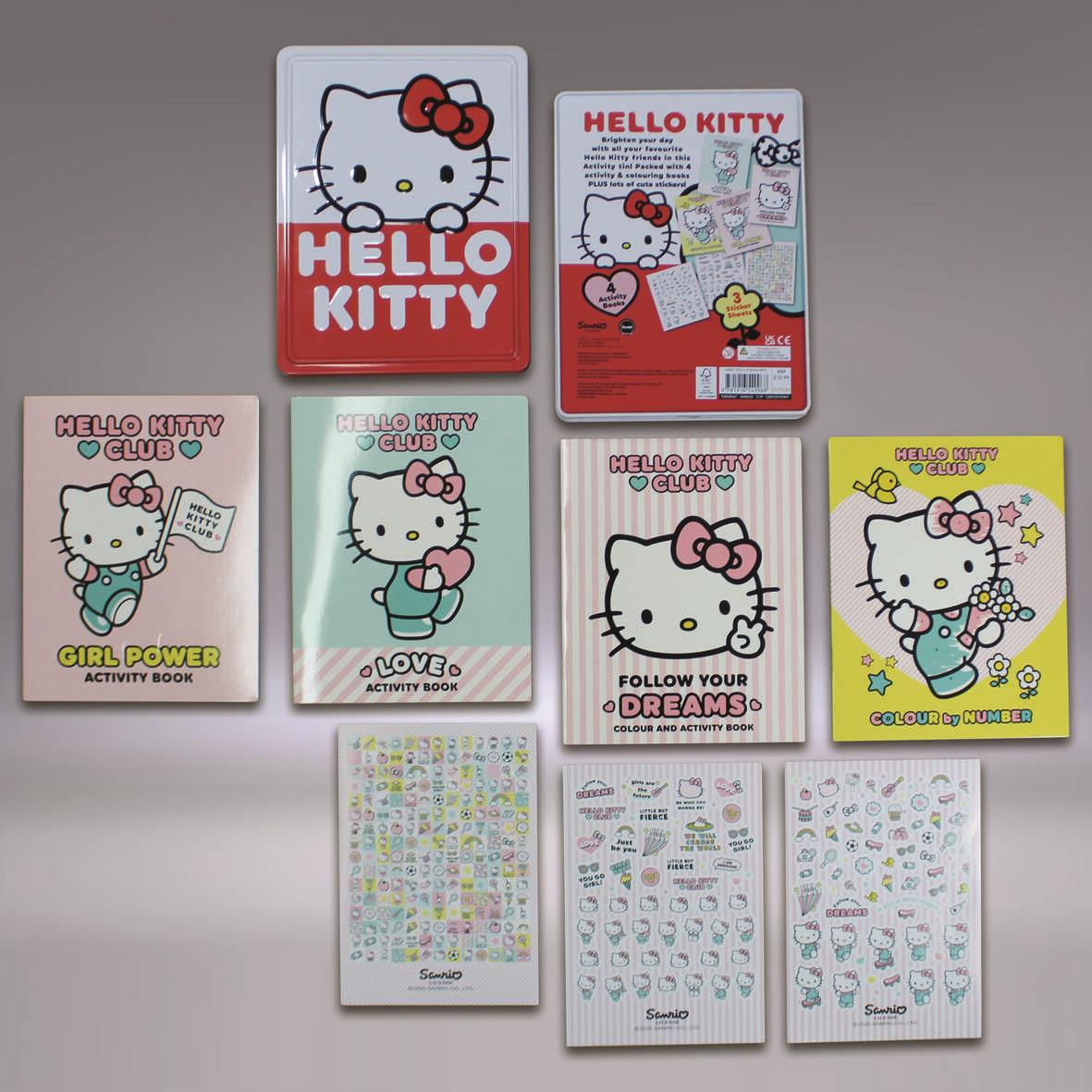 Hello Kitty Tin of Colouring Books & Stickers