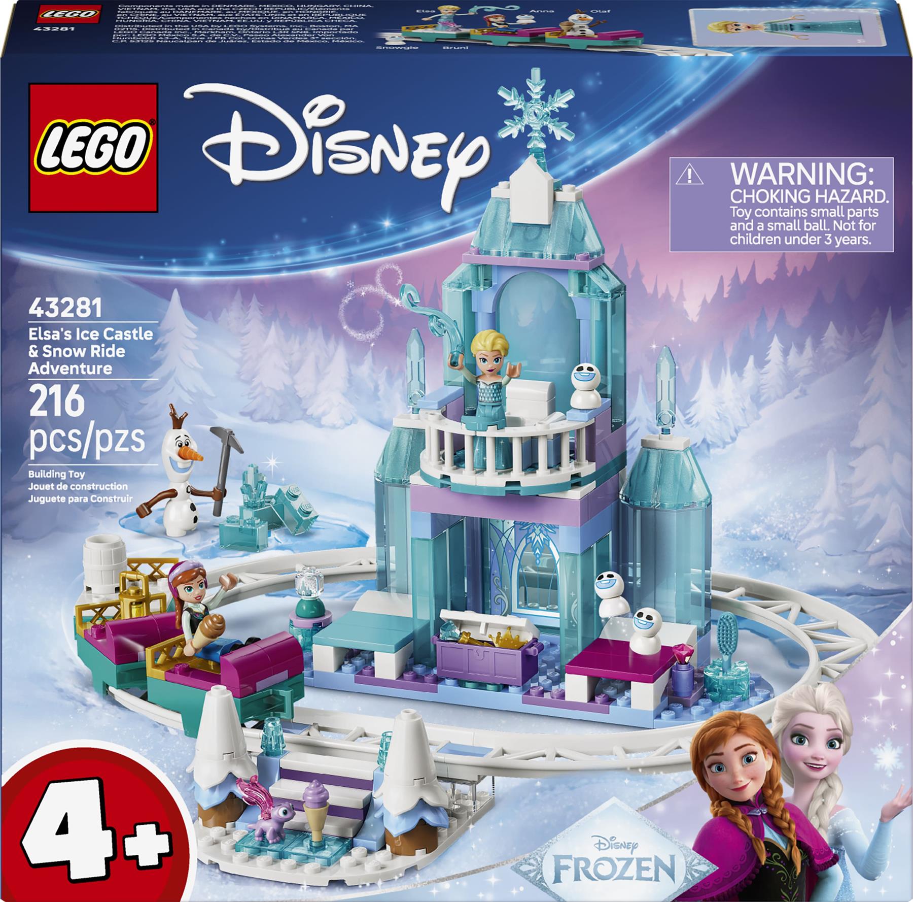 LEGO Disney Frozen Elsa’s Ice Castle & Snow Ride Adventure 43281