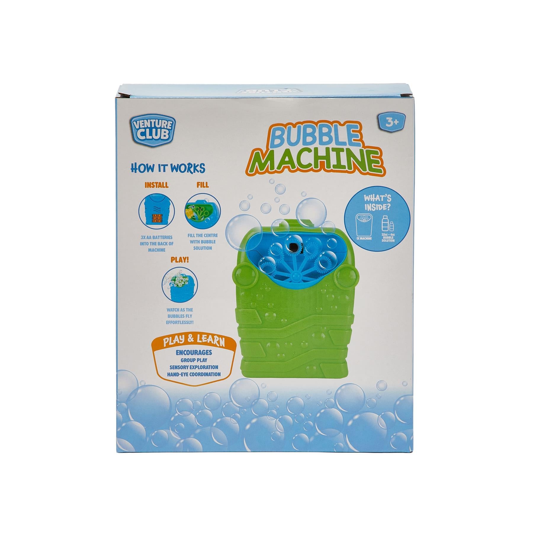 Venture Club Bubble Machine with 32OZ Bubbles - Green