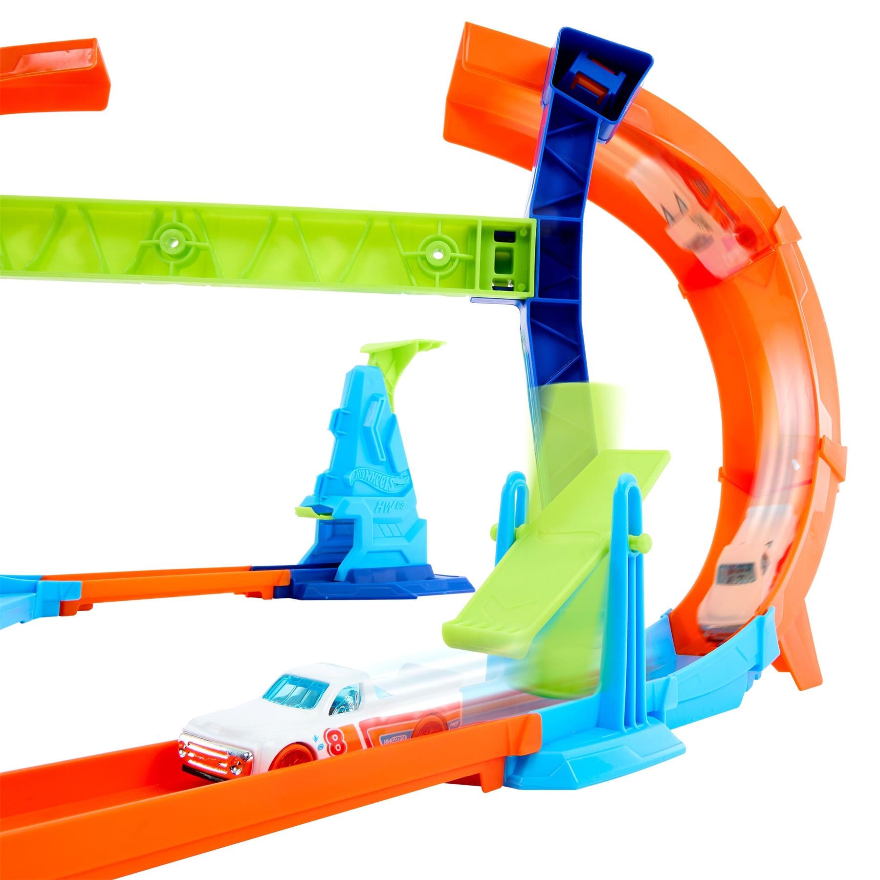 Hot Wheels Stunt Tracks Corkscrew Jump Champion Set