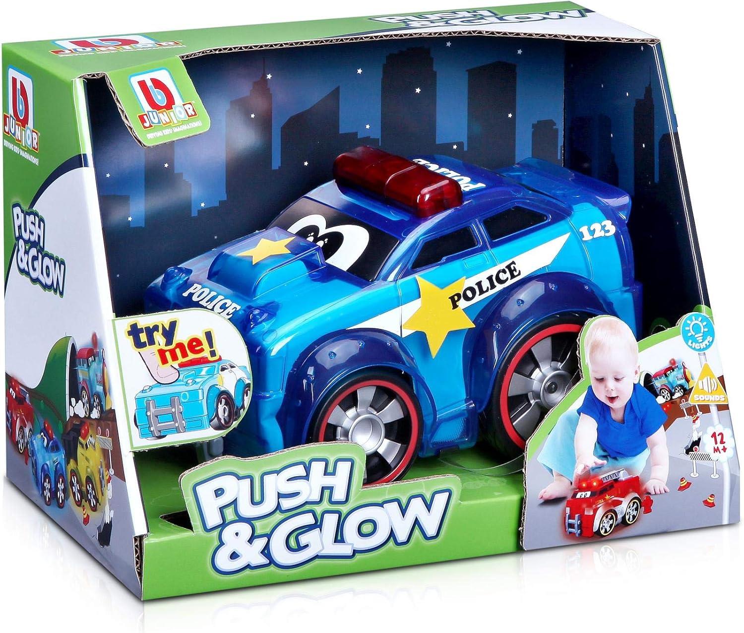 BB Junior Push & Glow Police Car with Lights & Sounds