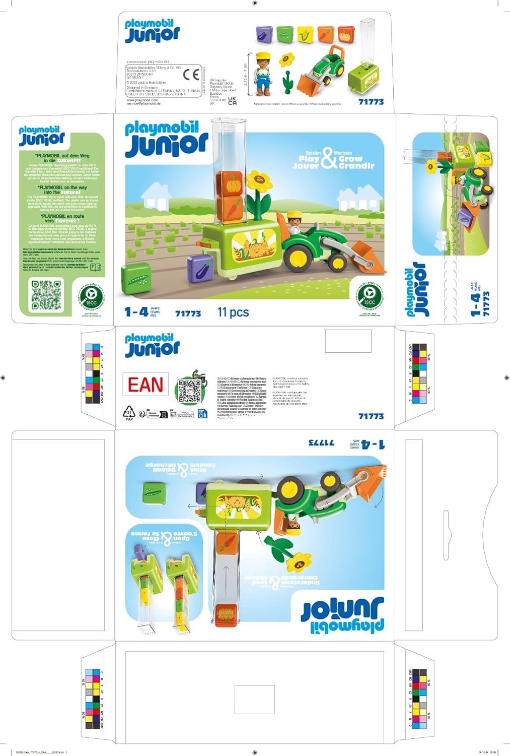 Playmobil Junior Tractor with Load & Drop Planter