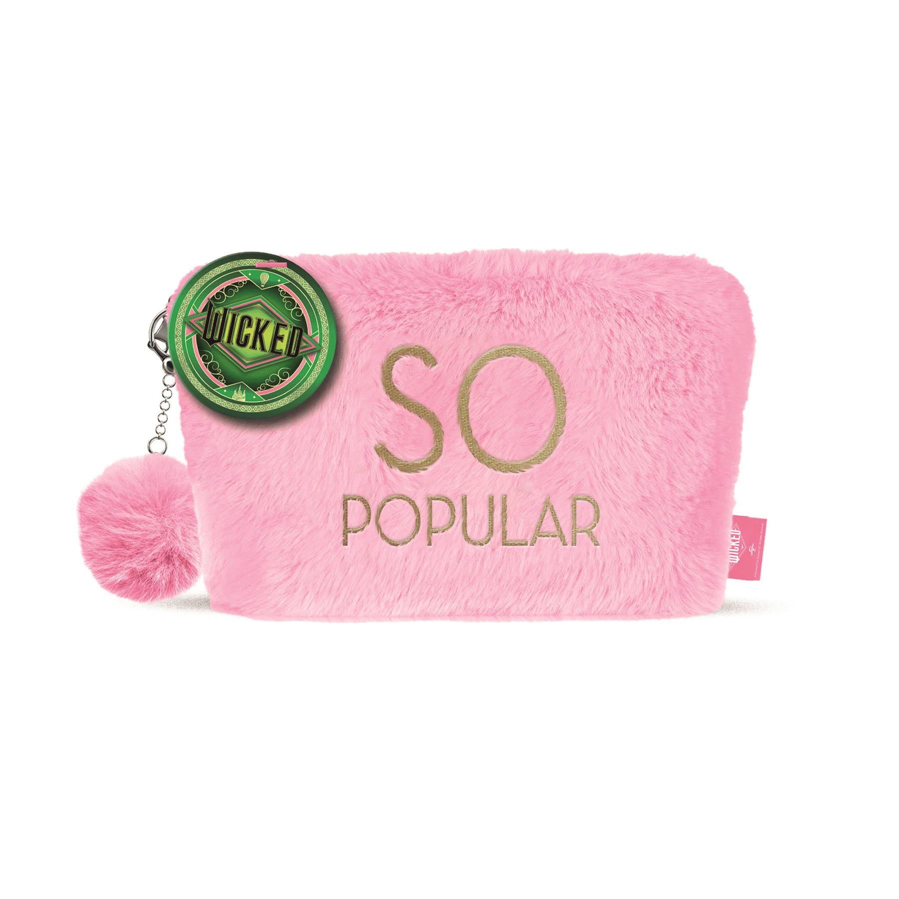 Wicked Plush Cosmetic Bag with Pom Pom Charm