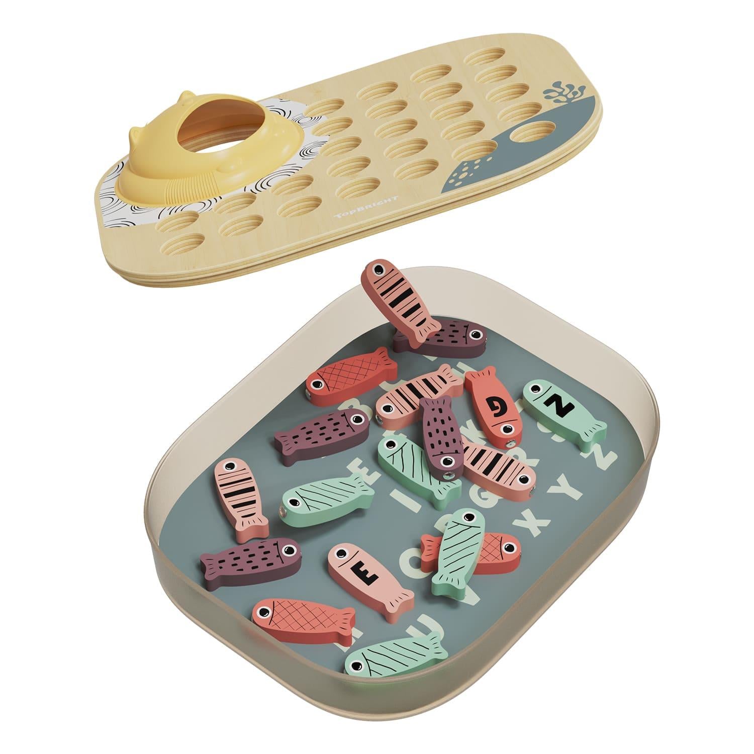 Topbright Wooden Fishing Game ABC