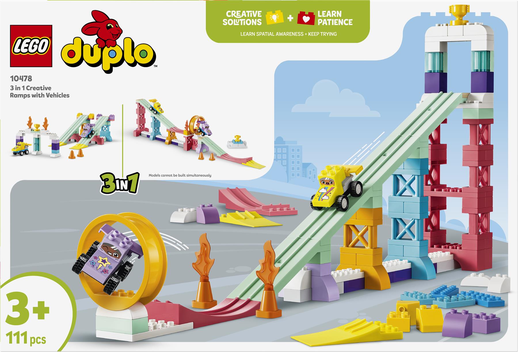 LEGO Duplo 3 in 1 Creative Ramps with Vehicles 10478