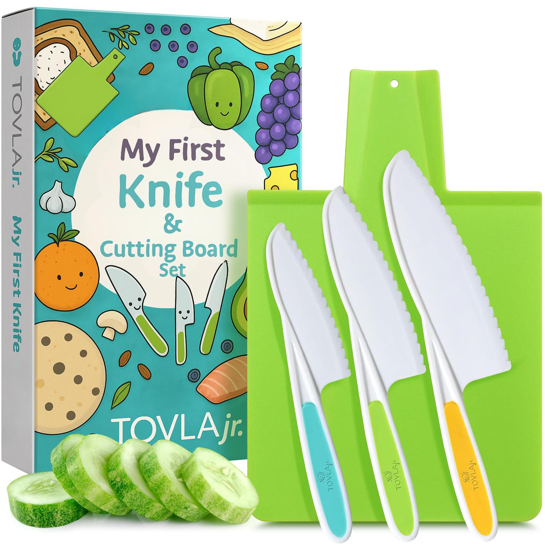 Tovla Jr. Premium Nylon Knife & Foldable Cutting Board Set