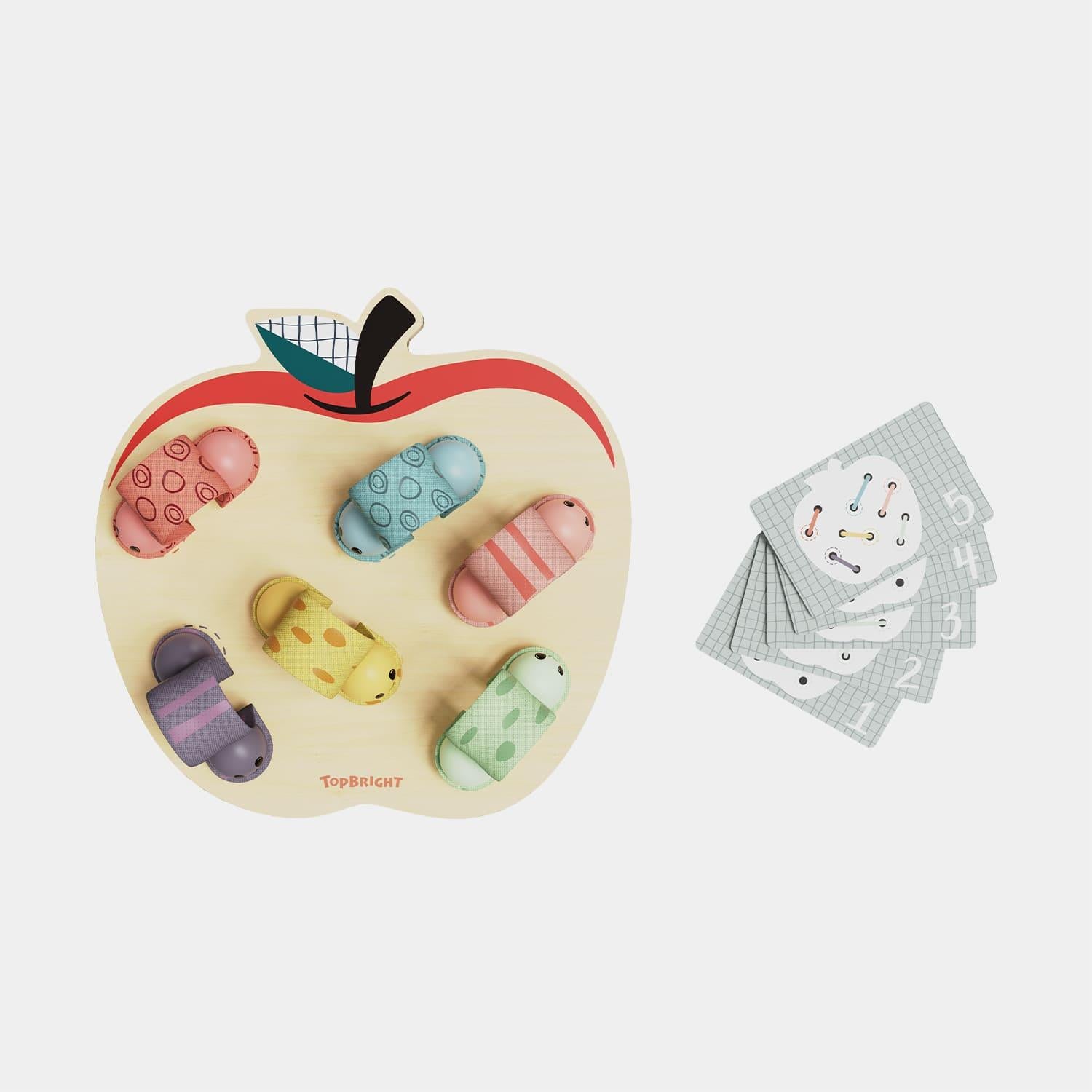 Topbright Wooden Apple Worms