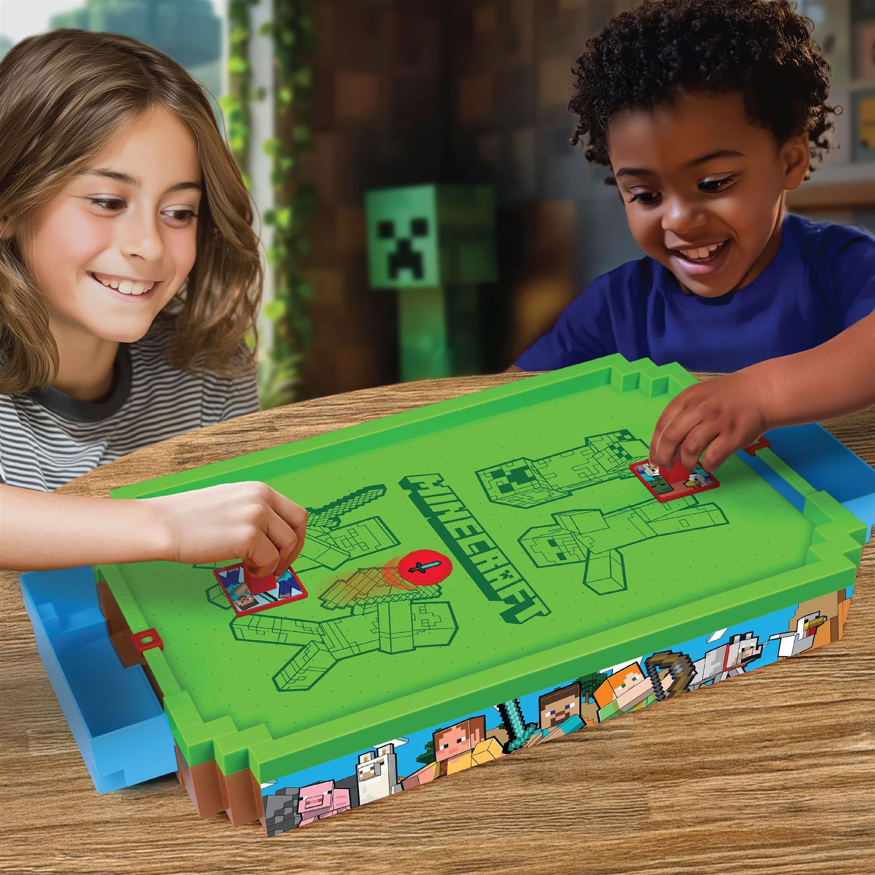 Minecraft Overworld Arcade Air Hockey Table