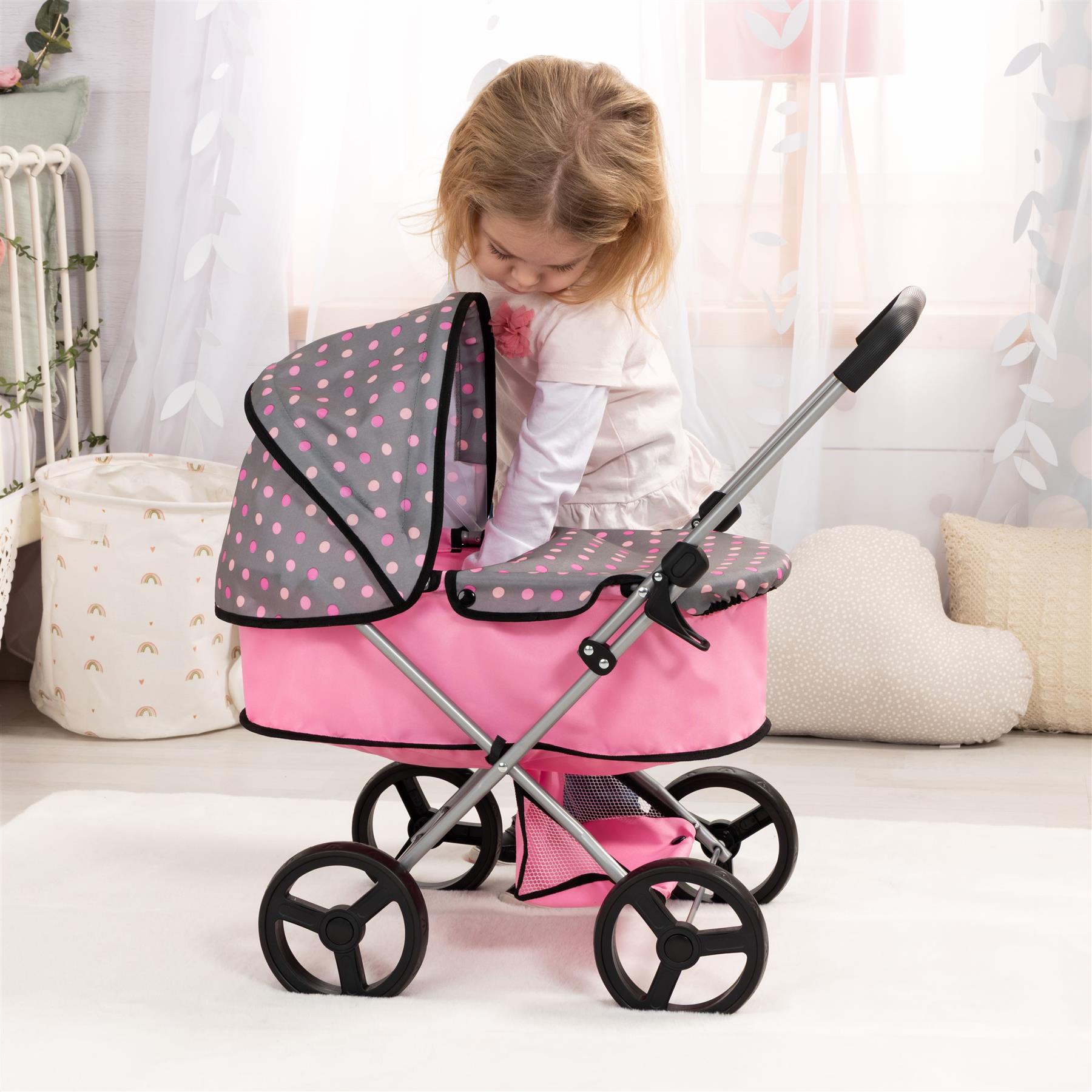 Bayer Go Doll Pram - Pink
