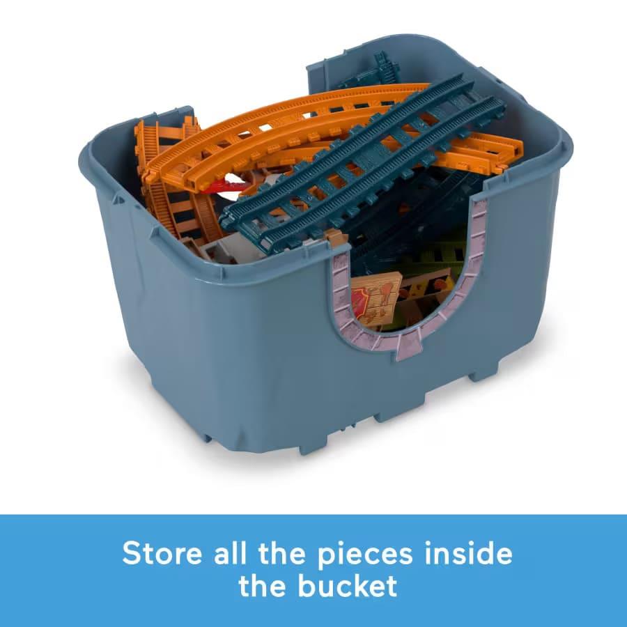 Fisher Price Thomas & Friends Train Set, Percy’s Connect & Build Track Bucket