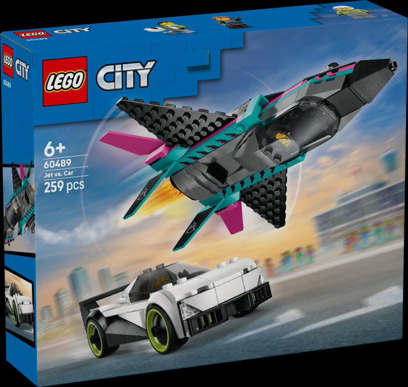 LEGO City Jet vs Car Toy Vehicle Model Kit 60489