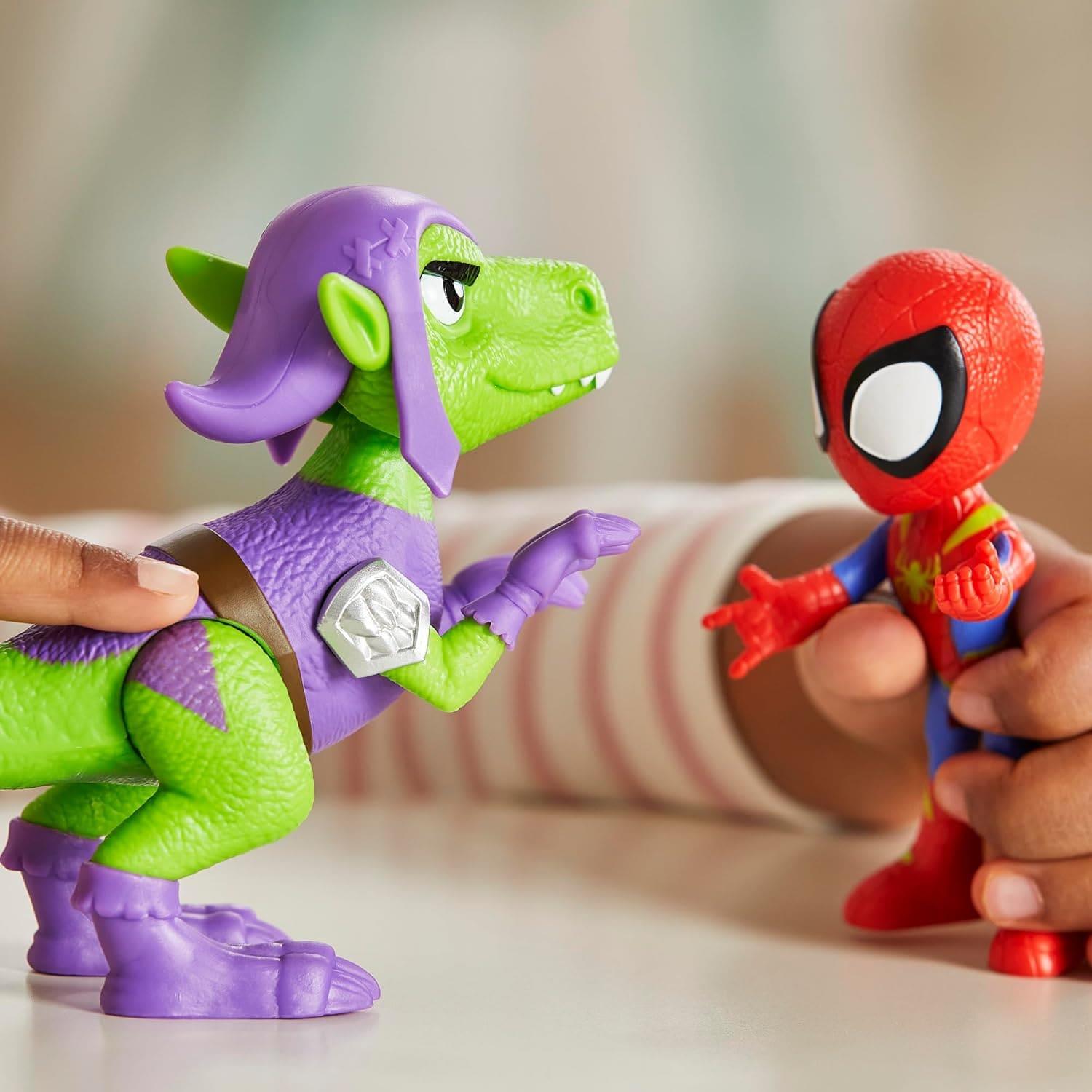 Spidey and His Amazing Friends Dino Webs Spidey and Goblin Raptor