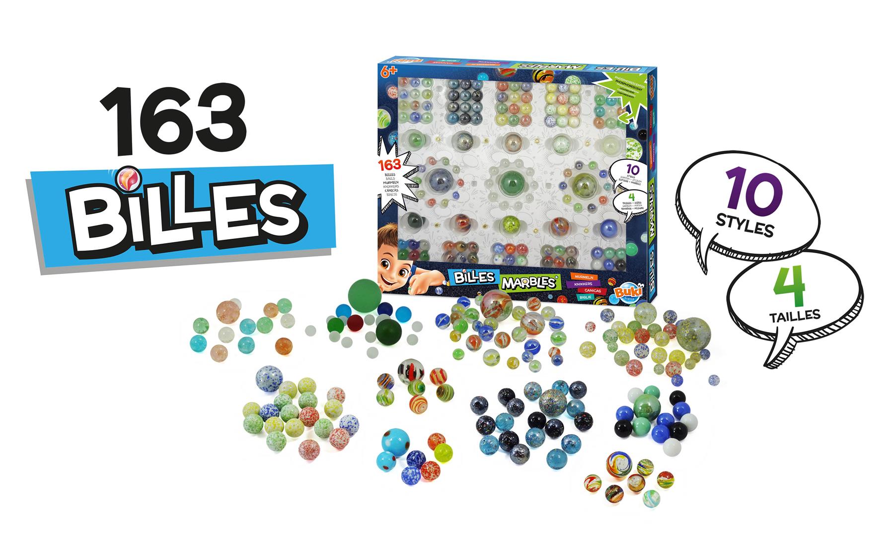 Buki France Box of 163 Marbles