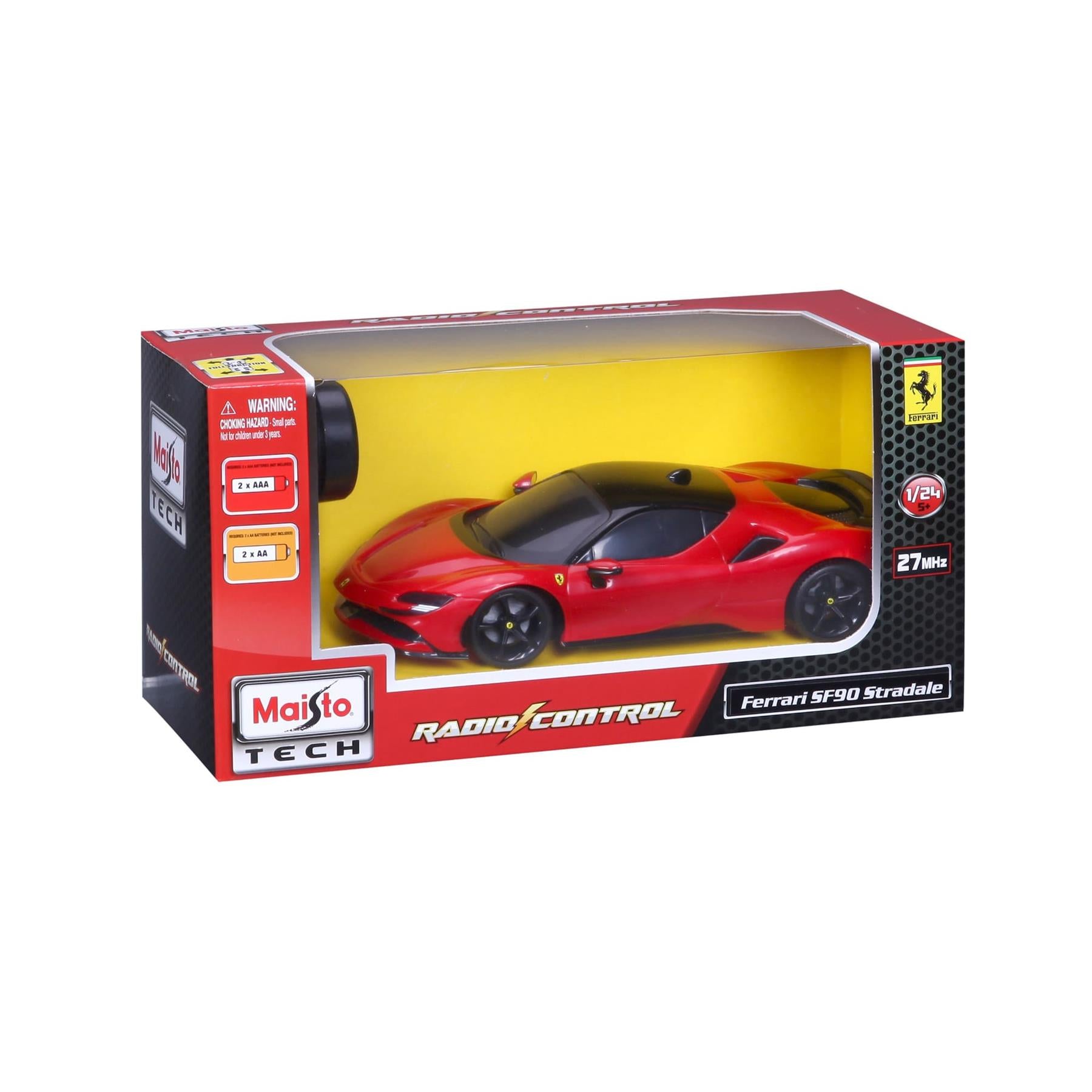 Maisto Tech R/C Ferrari SF90: 1:24 Scale Remote Control Stradale Car
