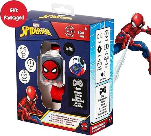 Spiderman Red Strap Learning Watch