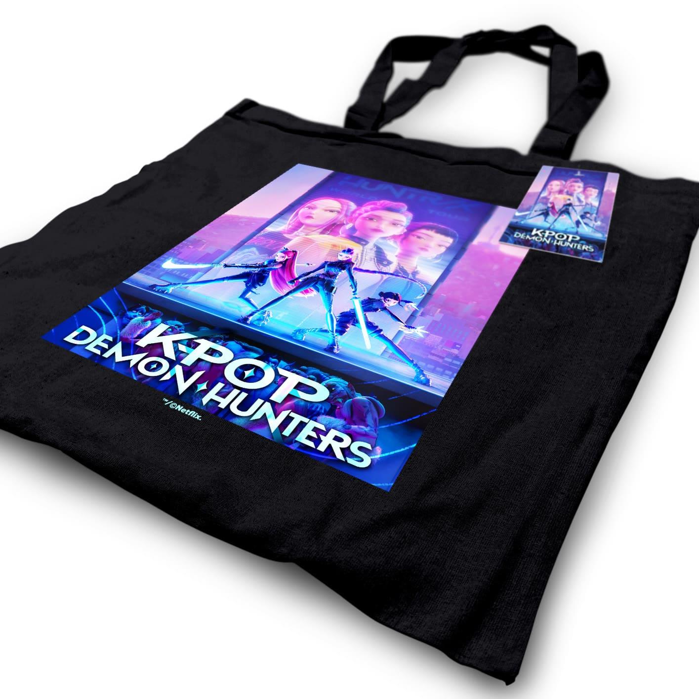 K-POP Demon Hunters Key Art Tote Black Bag