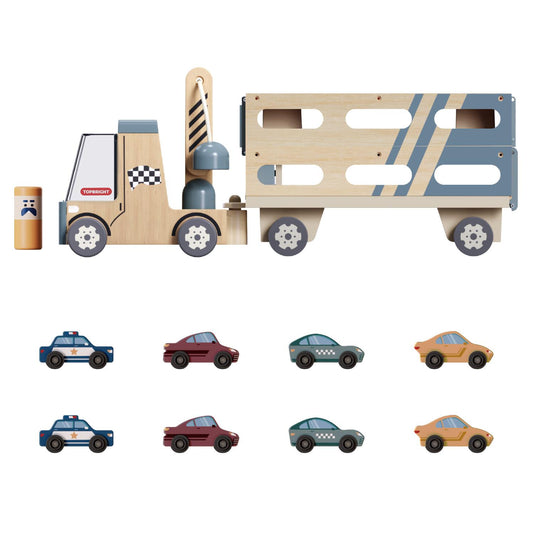 Topbright Wooden Roll & Race Car Transporter