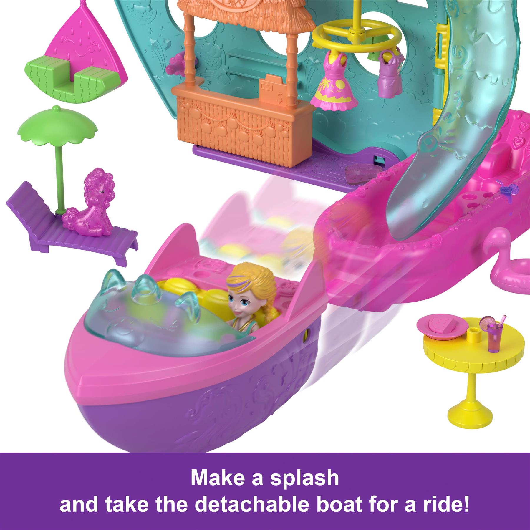 Polly Pocket Unicorn Dream Cruise Playset