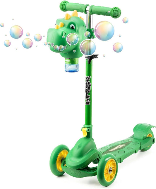 Xootz Bubble Go Dinosaur Tri-Scooter - Green