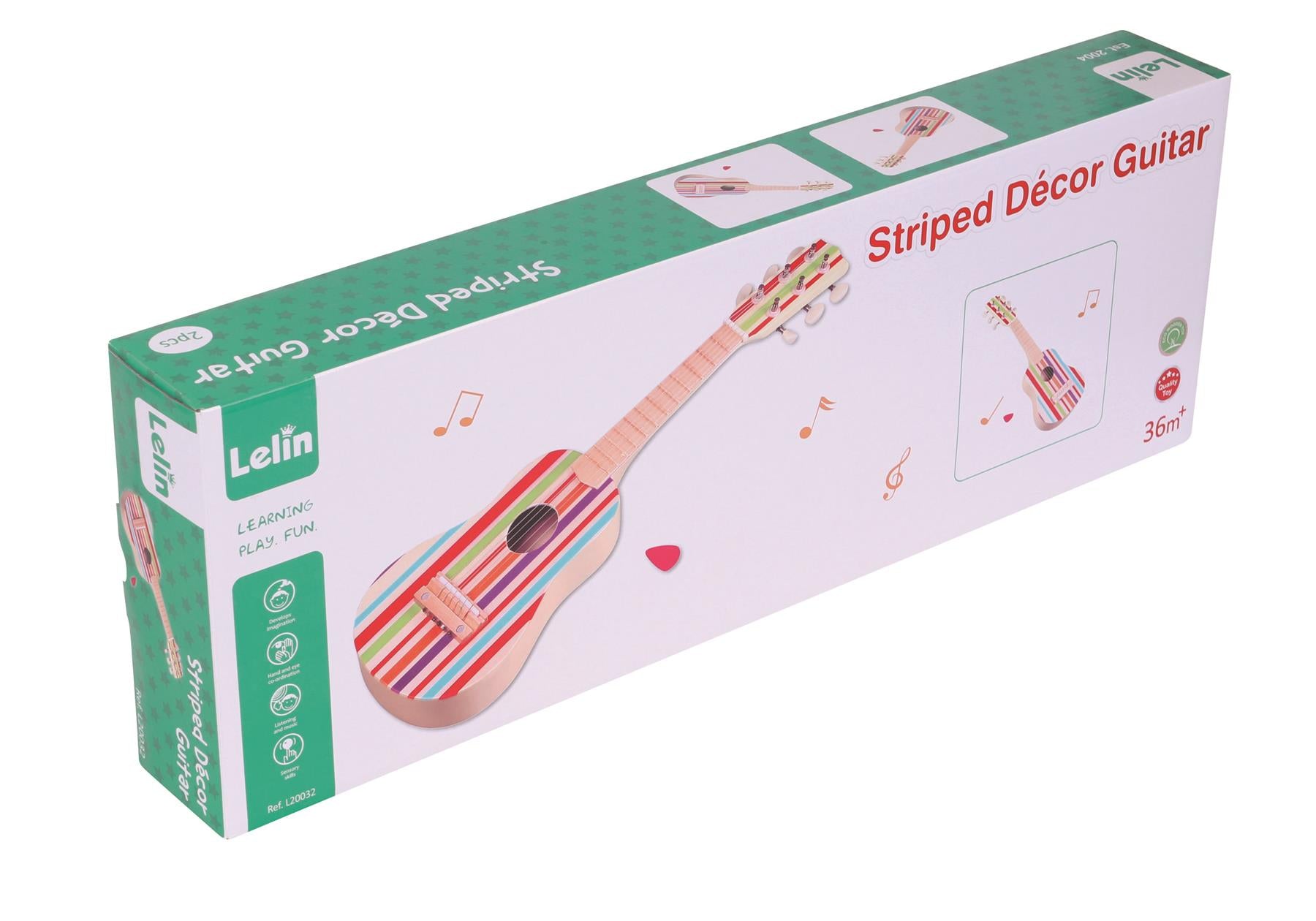Lelin Wooden Guitar - Striped