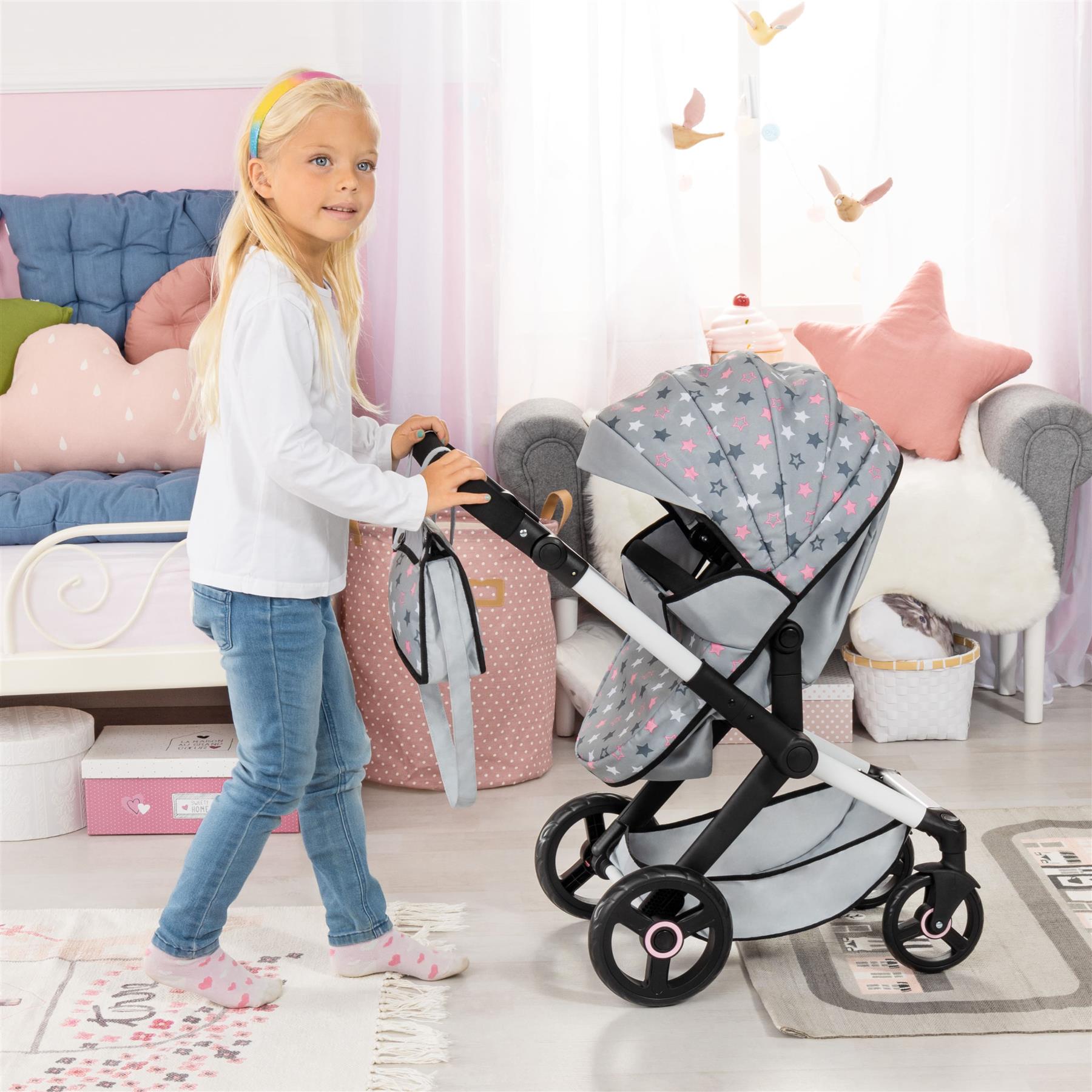 Bayer Dolls Pram Xeo - Pink