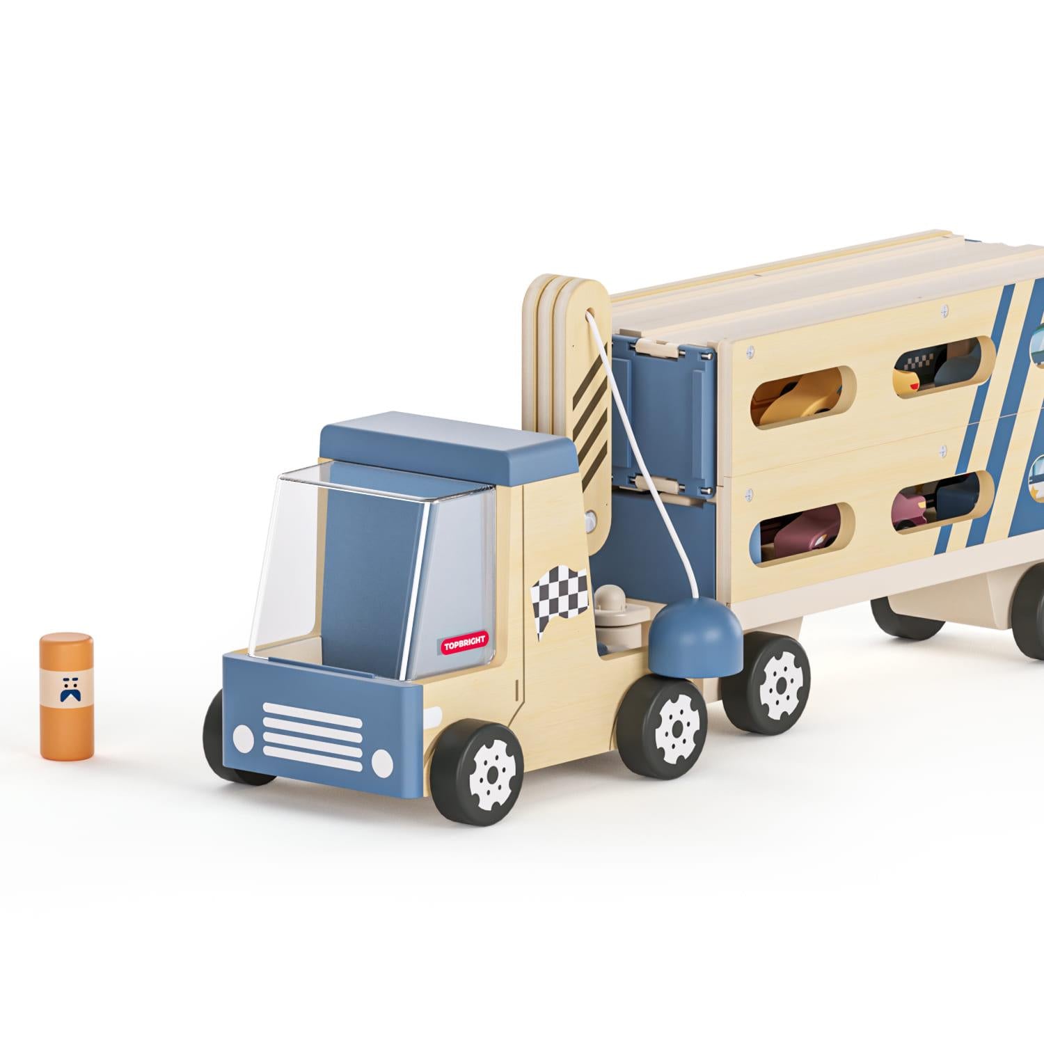 Topbright Wooden Roll & Race Car Transporter