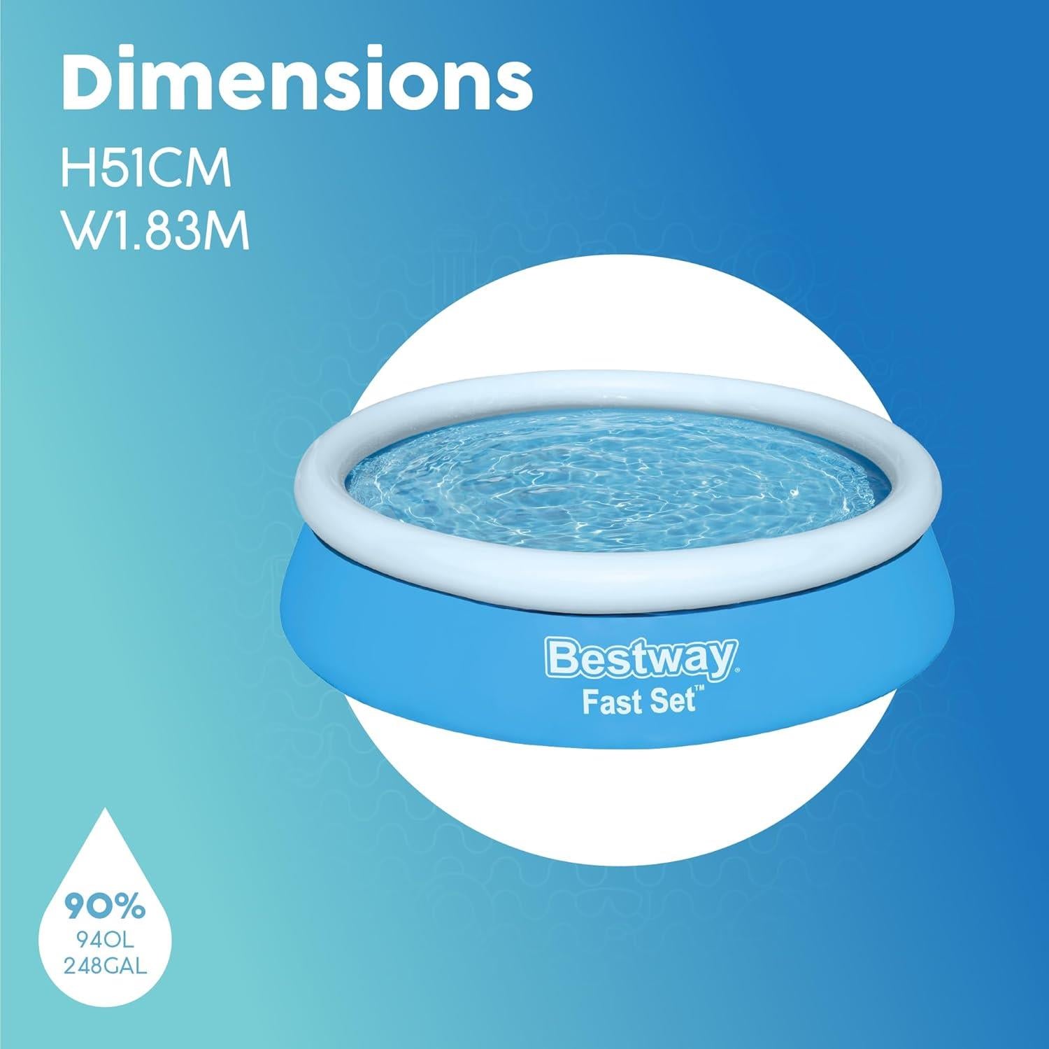 Bestway 6ft Round Fast Set Pool