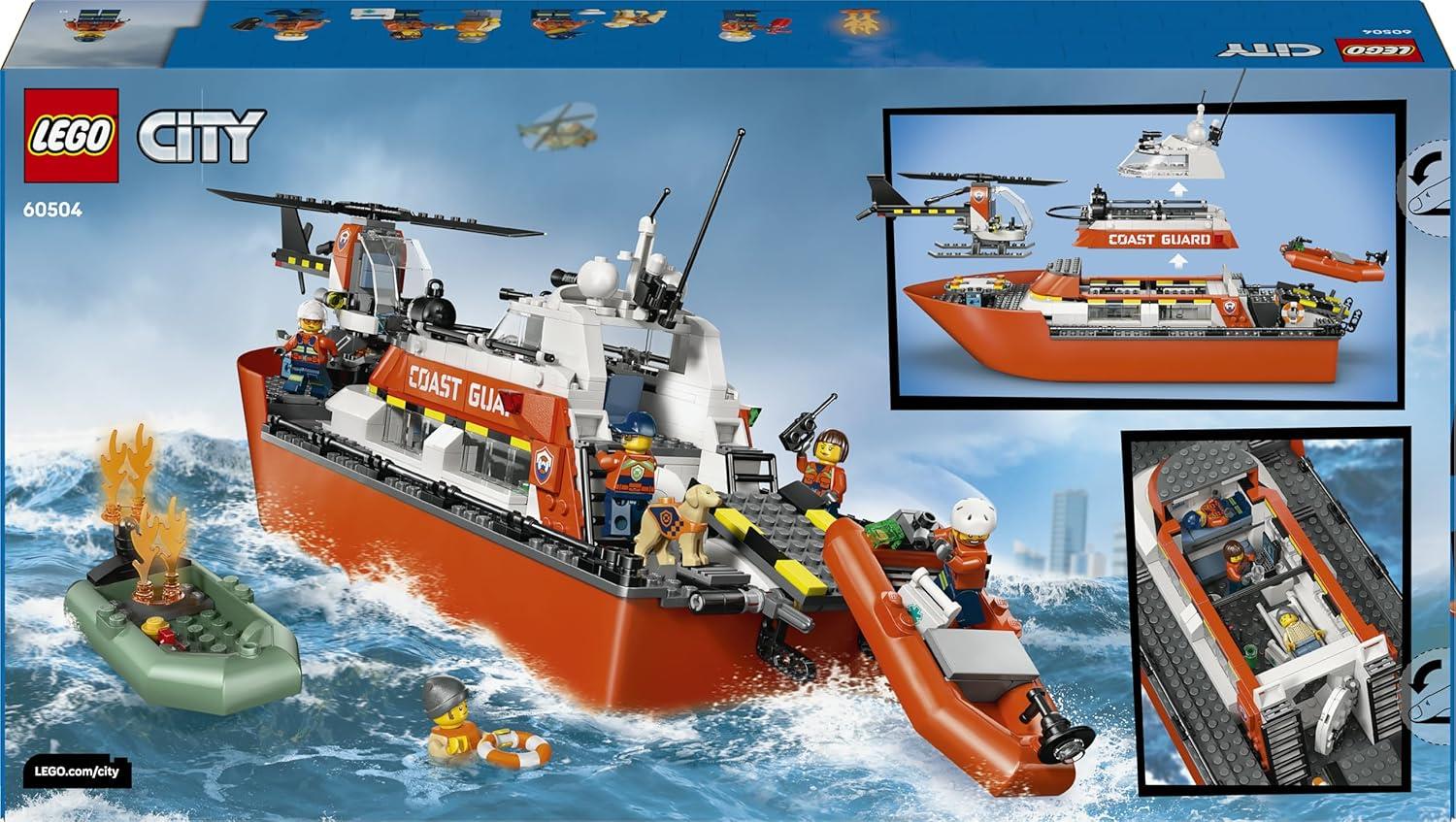 LEGO City Coast Guard Rescue Boat & Helicopter 60504
