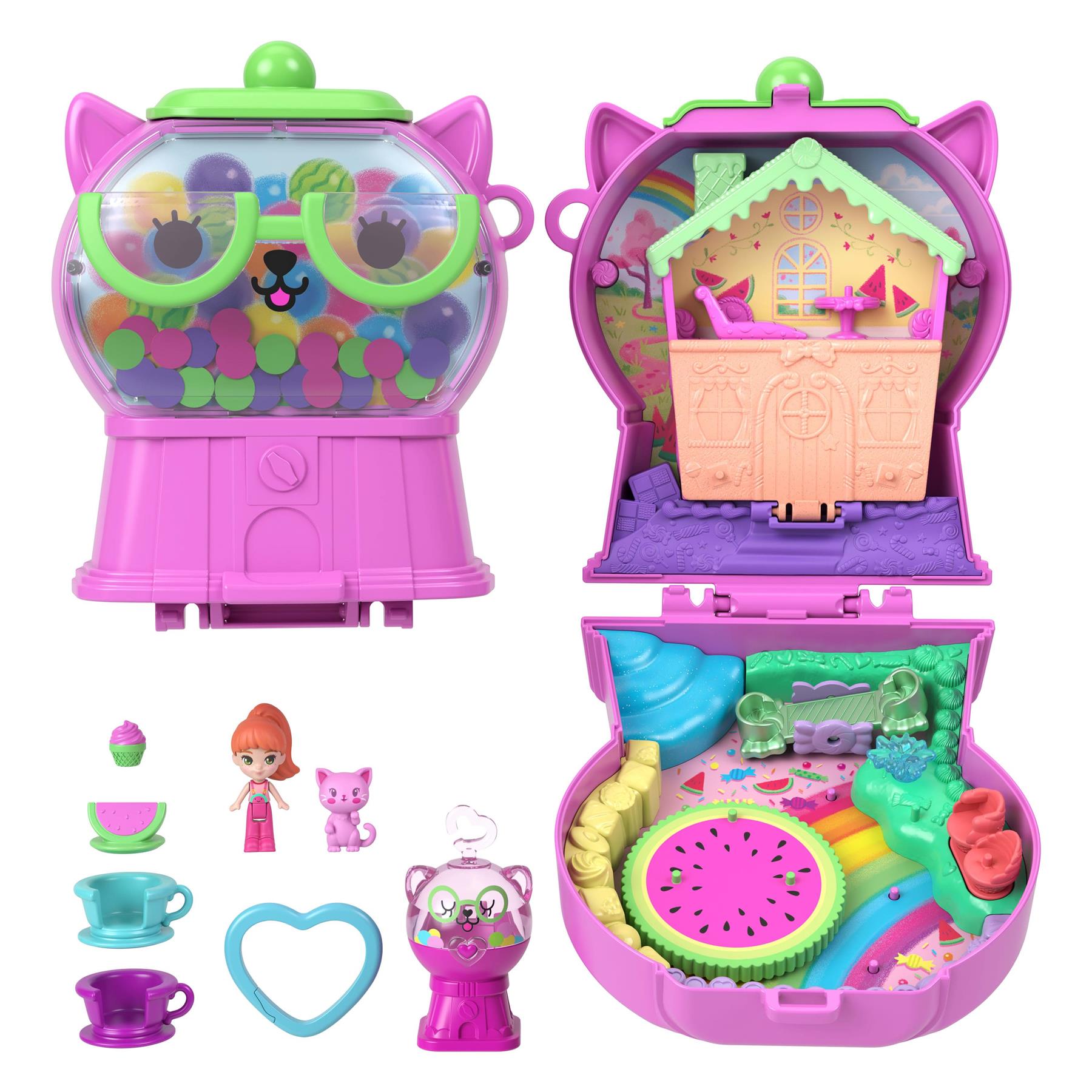 Polly Pocket Gumball Kitty Compact Playset