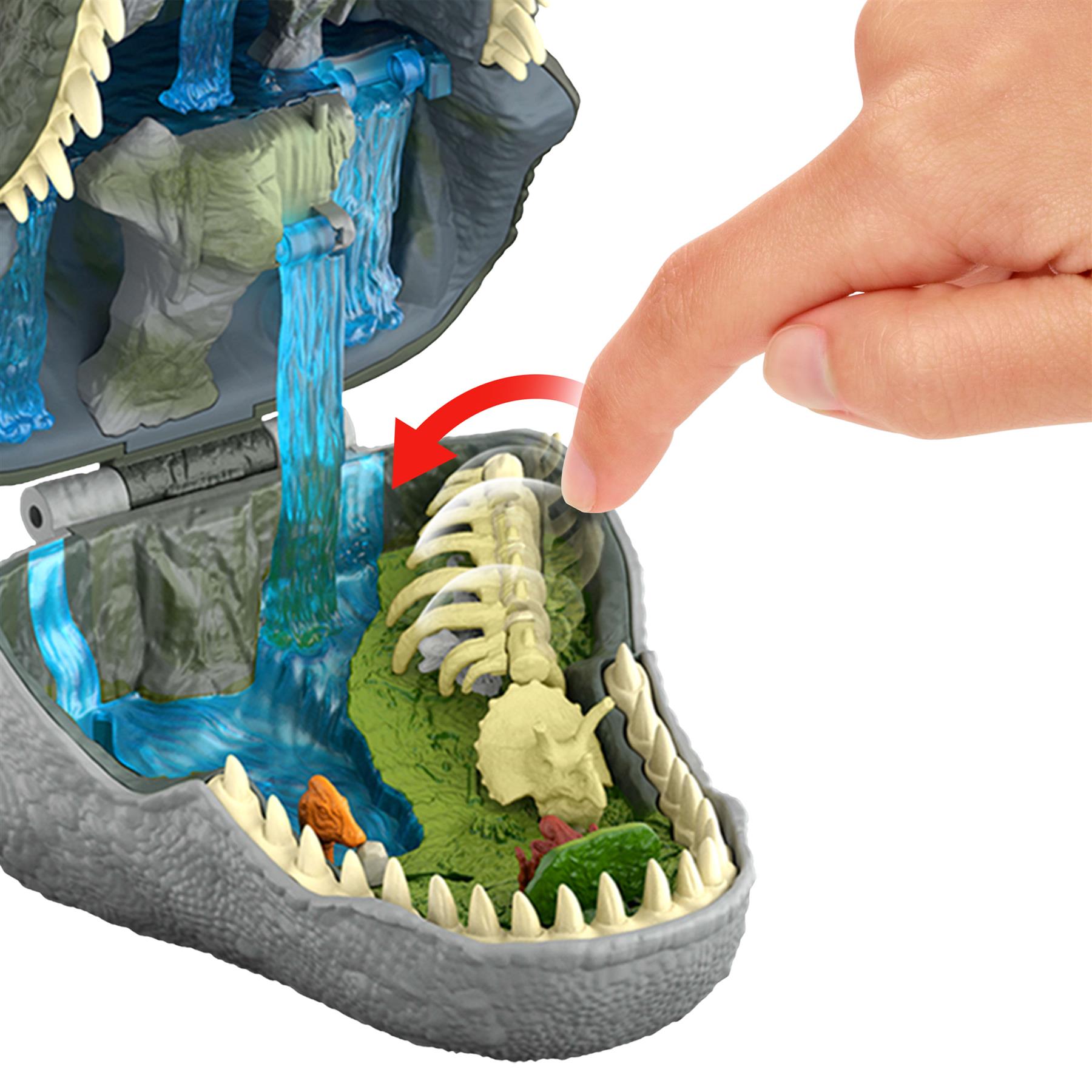 Jurassic World Rebirth Micro Adventure Tyrannosaurus Rex Head Playset
