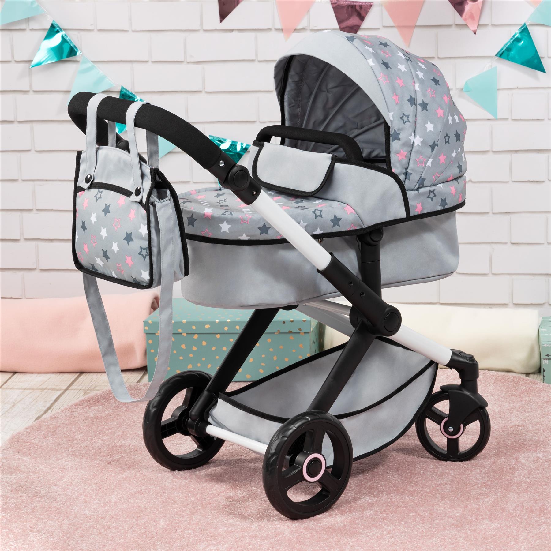 Bayer Dolls Pram Xeo - Pink