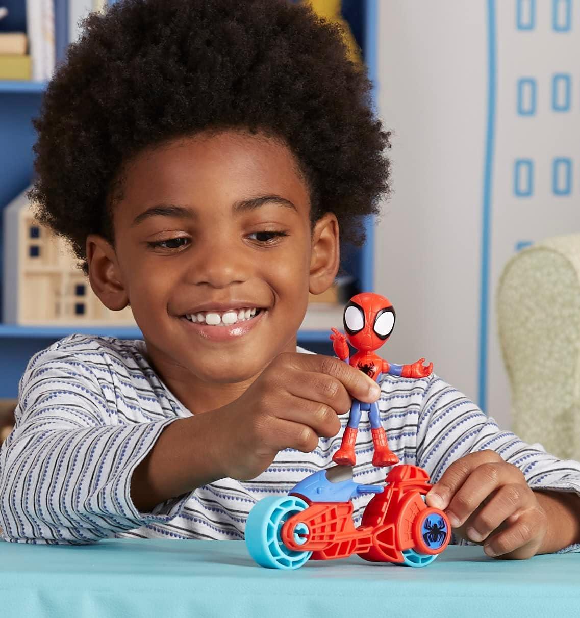 Spidey and His Friends Action Figure Toy Motorcycle Playset