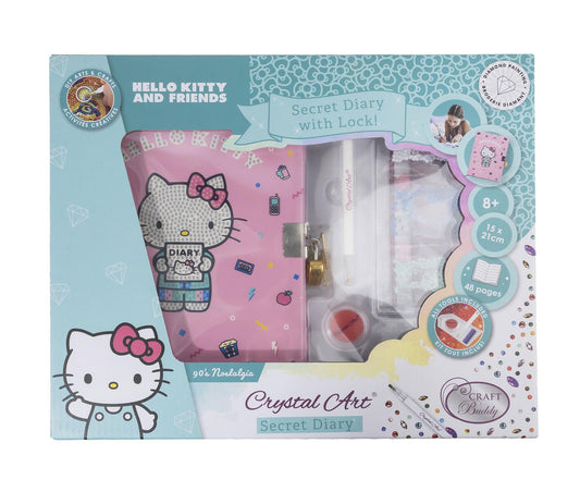 Hello Kitty and Friends Diary Crystal Art Secret Diary