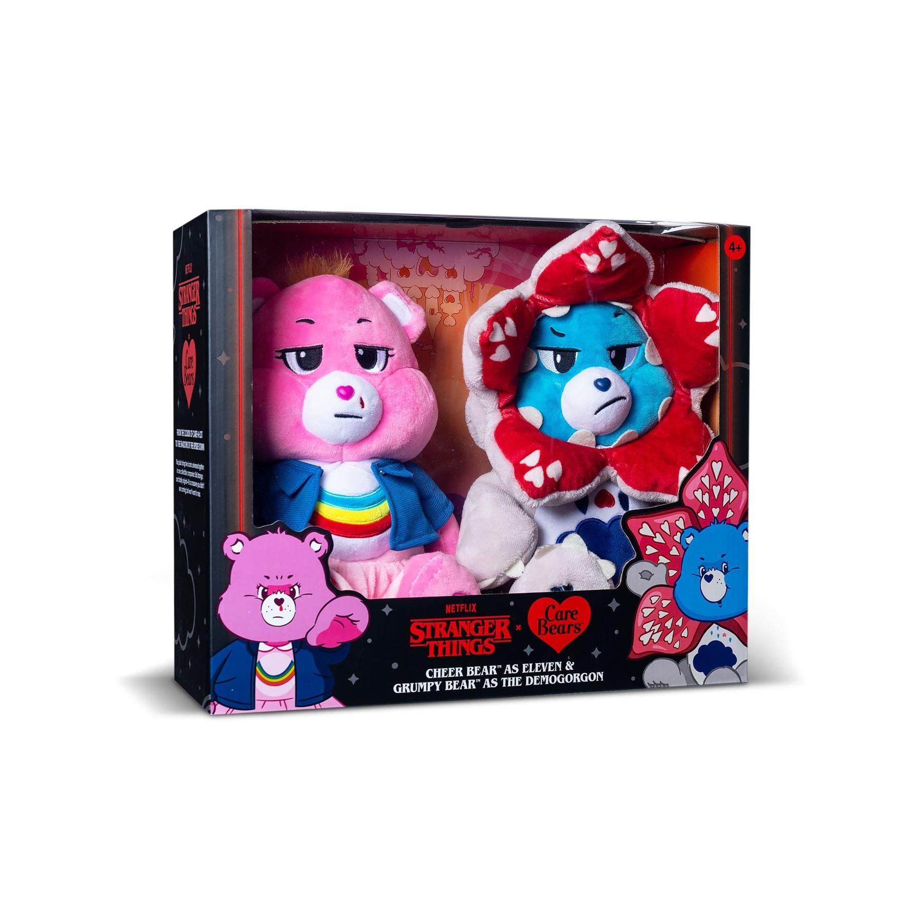 Care Bears- Stranger Things Plush 2-Pack Cheer as Eleven & Grumpy as Demogorgon