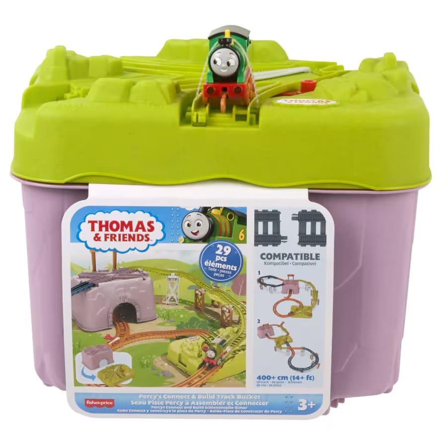Fisher Price Thomas & Friends Train Set, Percy’s Connect & Build Track Bucket