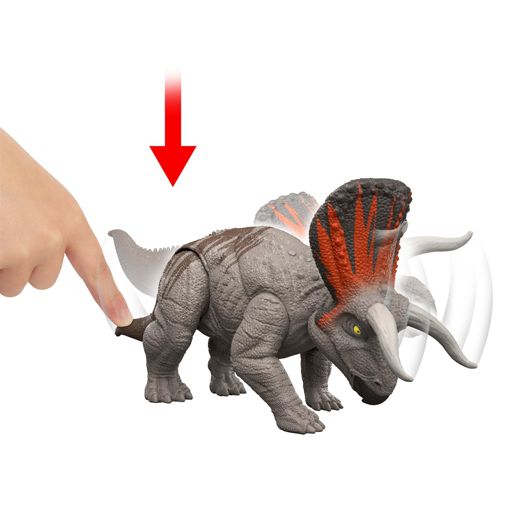 Jurassic World Rebirth Strike Attack Dinosaur Toy - Zunicératops