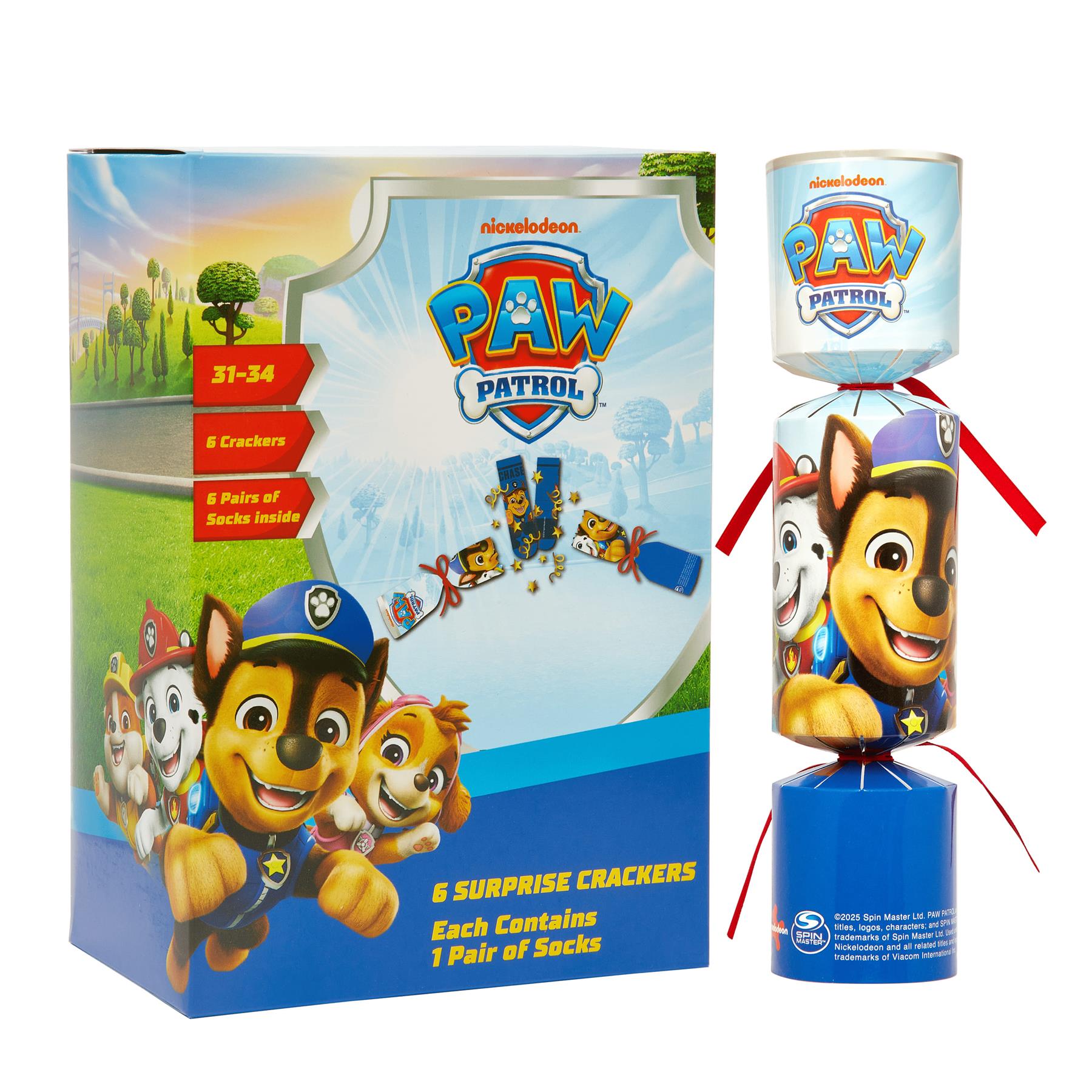 PAW Patrol Christmas Cracker Socks - Pack of 6