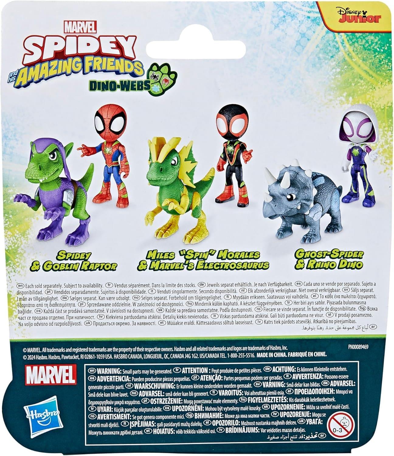 Spidey and His Amazing Friends Dino Webs Spidey and Goblin Raptor