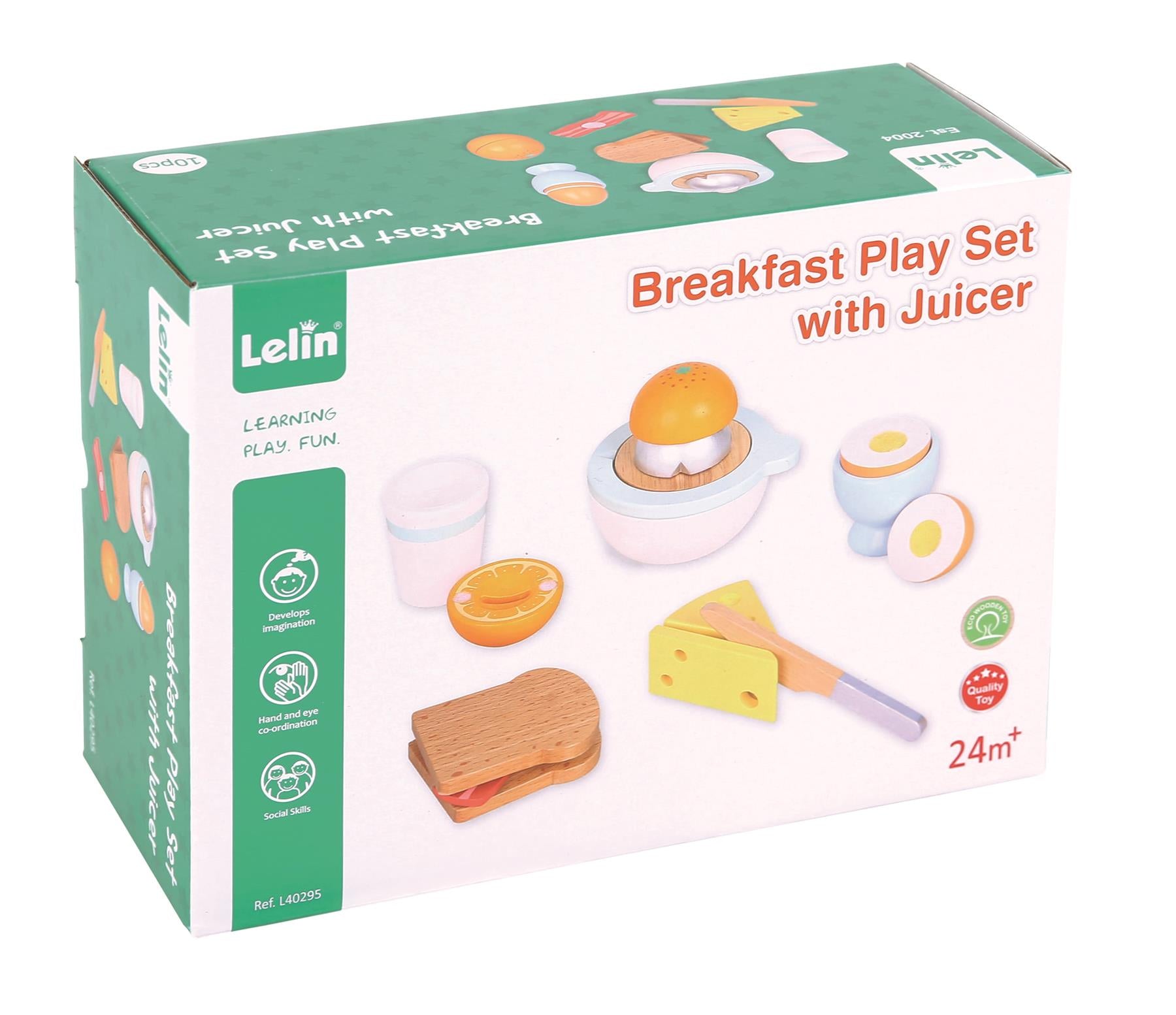 Lelin  Wooden Breakfast Play Set with Juicer