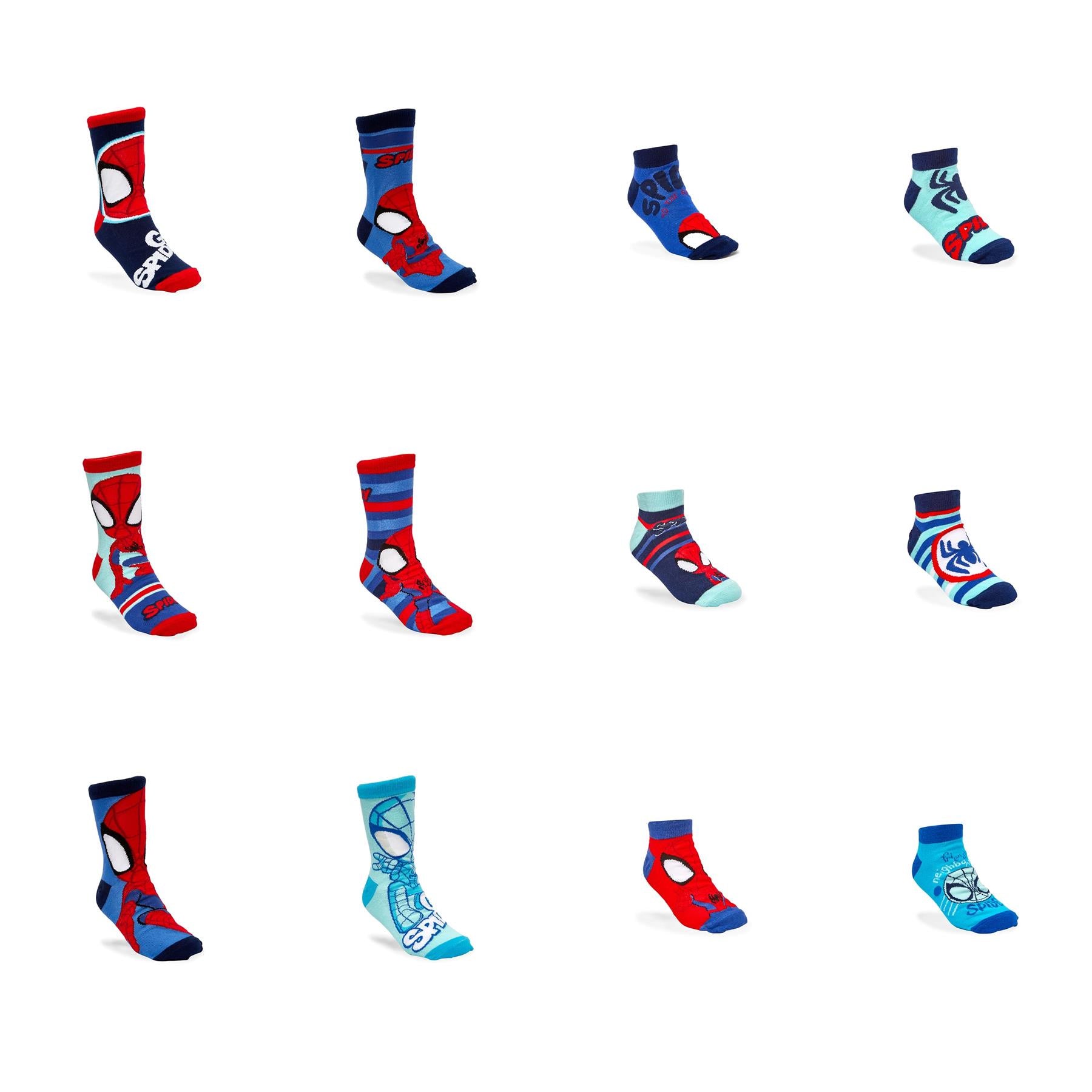 Spidey and His Amazing Friends 24-Day Sock Advent Calendar - 12 pairs
