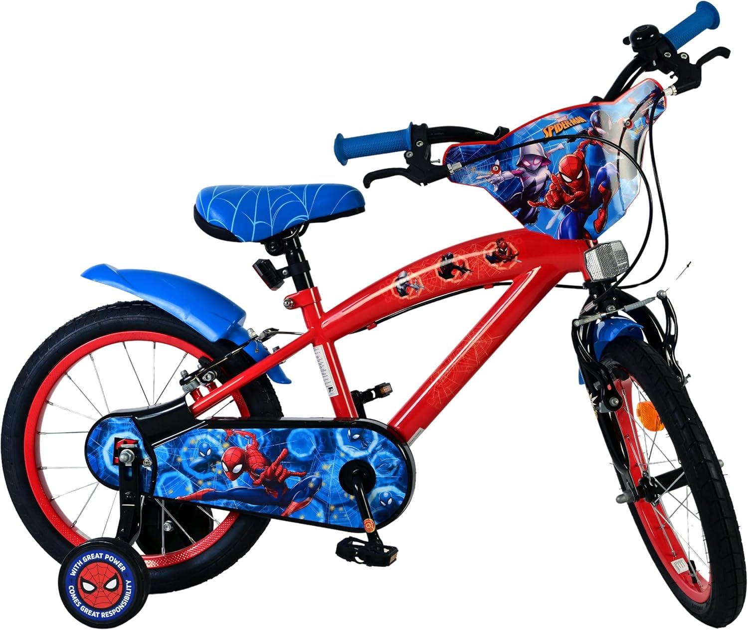 Spiderman Kids 16 inch Bike - Blue/Red